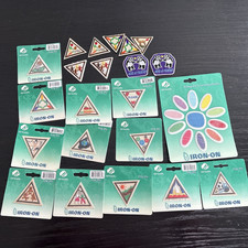 Girl Scouts Brownie Triangle Iron On Badges Patches Petals NEW