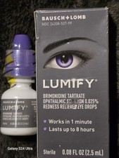 Bausch Lomb Lumify Redness Reliever Eye Drops 0.08 FL Oz 2.5mL Exp. 12/25