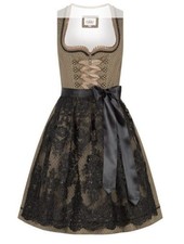 B974   Gr. 44 Nübler ERIKA edel Dirndl +  Schürze Trachten Kleid NEU