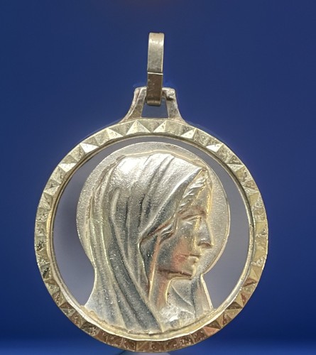 Vintage Catholic Apparition Of Mary At Lourdes Silver Tone Religious ...