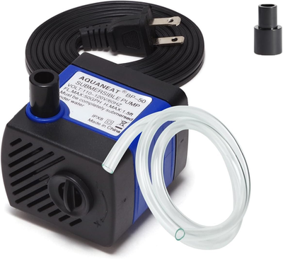 #ad Small Fountain Pump 50 GPH Mini Submersible Water Pump with 3.3 Ft Tubing for $19.98
