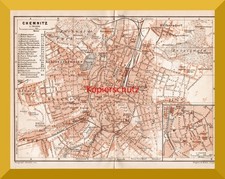Chemnitz +original Stadtplan von 1914+ Altendorf, Kappel, Gablenz, Hilbersdorf