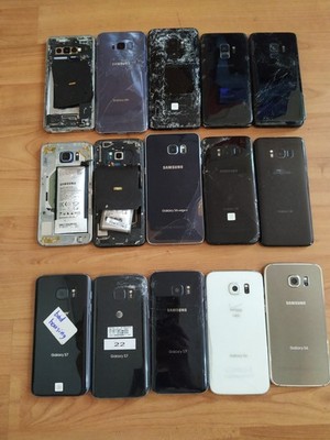 Lot of 15 Mixed model Samsung  Galaxy S9+/S9/ S8+/ S8 / S7 / S6edge/S6 for parts