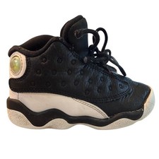Kids Air Jordan 13 Retro Toddler Shoes Black White Red Basketball Sneakers 7C