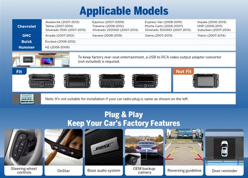 CAM+DVR+Android 13 8Core 6+64 8"Car Stereo GPS DSP For Chevy Silverado GMC Yukon - Picture 7 of 24