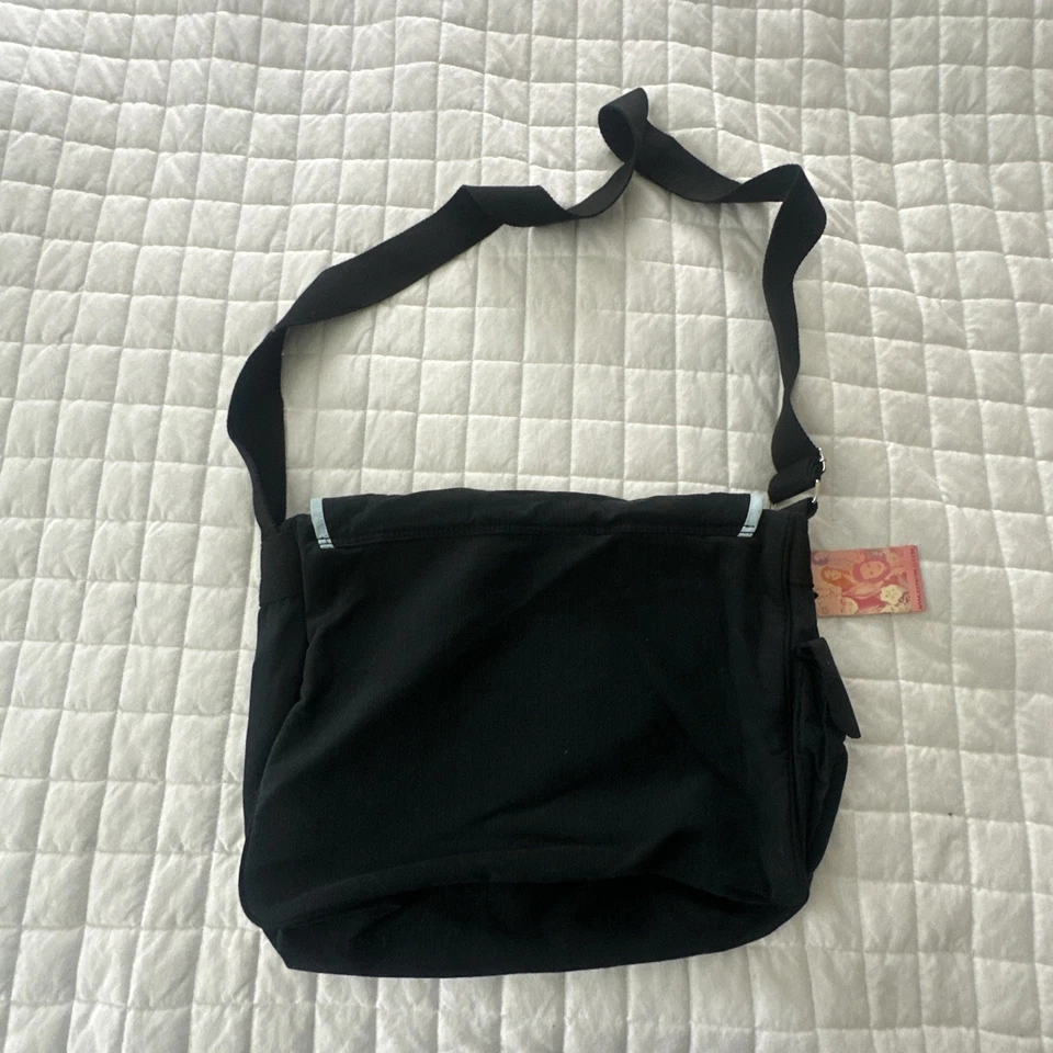 MUDD Bolso Mensajero Retro Y2K Negro Bordado Cartera Laptop Estuche Grunge Viaje Foto 4 de 4