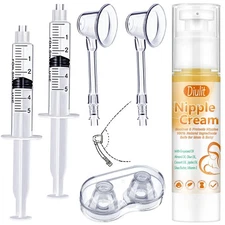 Inverted Nipple Correction Kit with Niplette Suction Device, Nipple Suckers f...