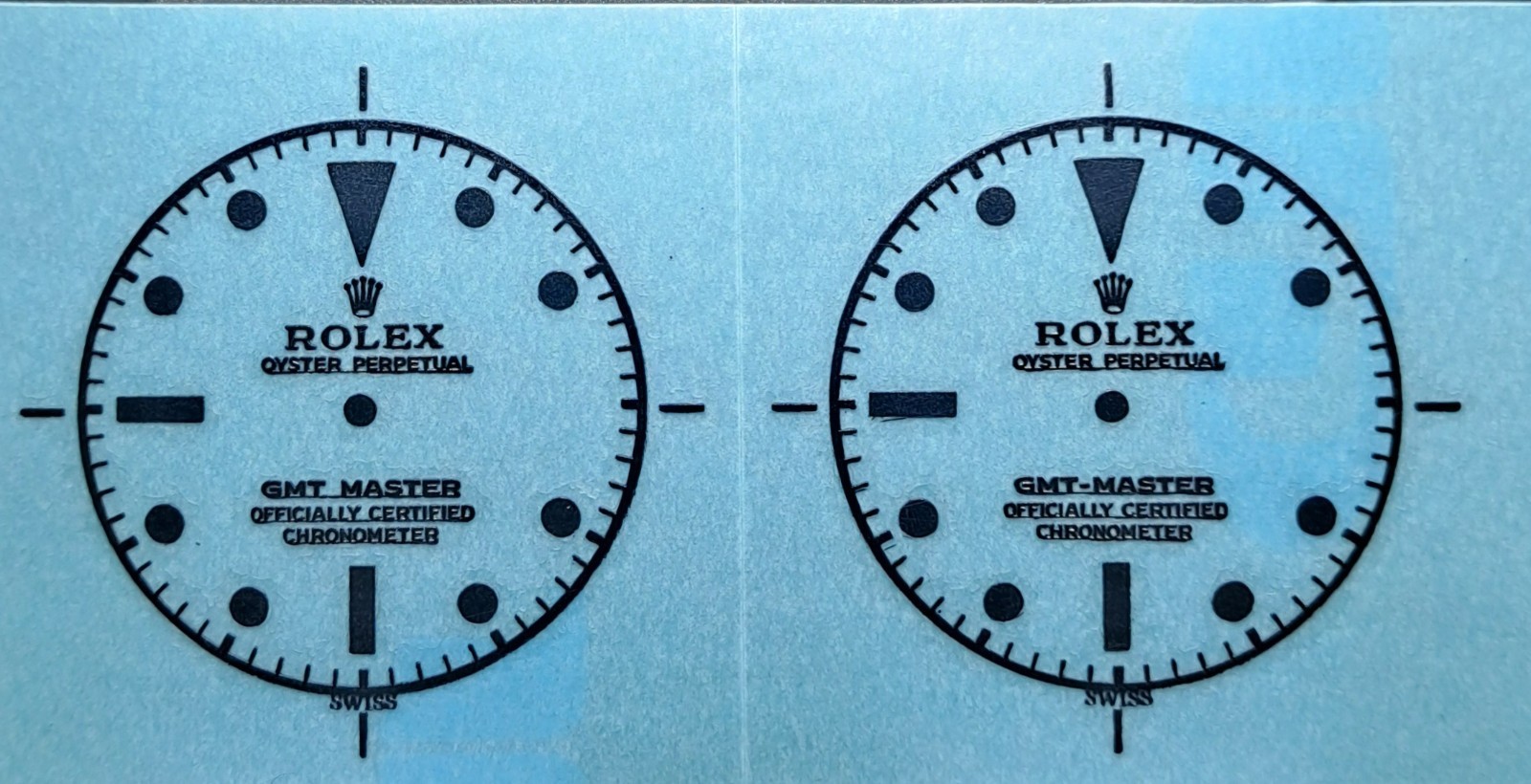 Adesivo Sticker Logo Rolex GMT 6542 Pan Am Black Quadrante Orologio
