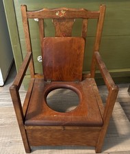 Vintage Wooden Children's Potty read description 