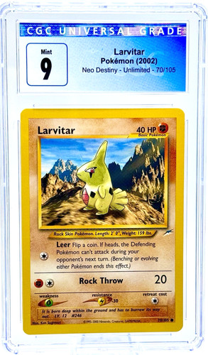 Larvitar (Unlimited) graded CGC 9 for sale on eBay