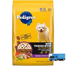 Pedigree with Tender Bites Chicken and Steak Dry Dog Food for Small Dogs 14lbs 1.53 per pound