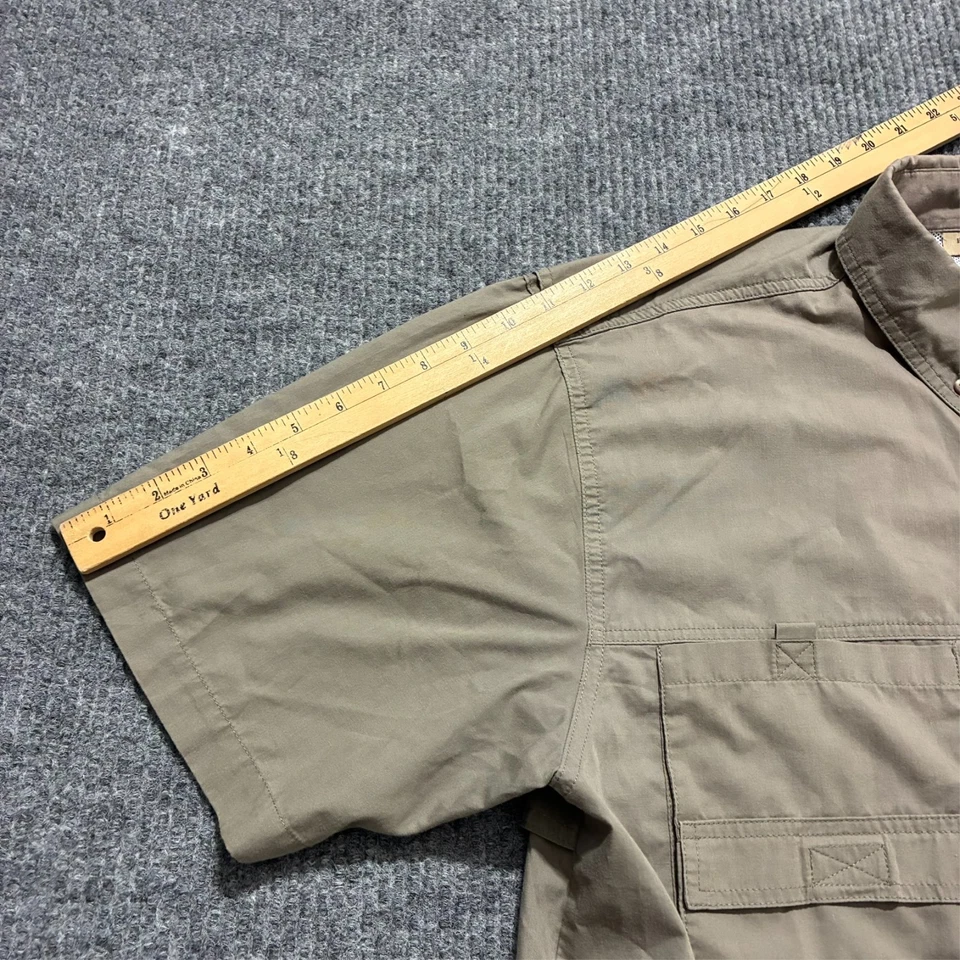 Rugged Earth Outfitter Mens Button Down Shirt Large Vented Fishing Short Sleeve - Image 4 of 4