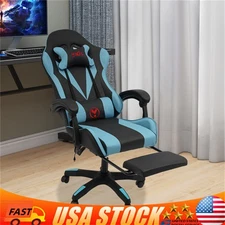 Gaming Chair Ergonomic Gaming Chair for Adults with Footrest & Lumbar Pillow