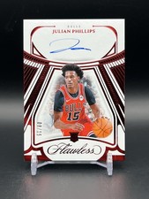 2023-24 Flawless Rookie Autographs JULIAN PHILLIPS /15 Ruby RC #RAU-JPH Bulls