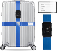 Veki Kreuz Gepäckgurte Kofferband Gurt Tsa-Genehmigt Mit Schloss Verstellbare Re