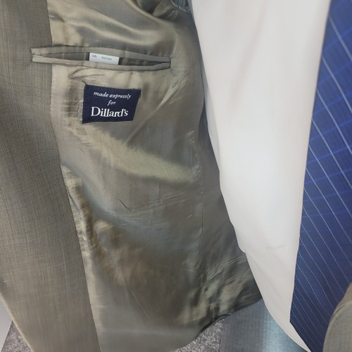 Ralph Lauren Herren Blazer 46 L grau blau kariert reine Laine Wolle Anzug Sakko Defekt - Bild 11 von 14