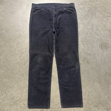 Vintage 70s/80s Levis Dark Blue Corduroy Pants Mens 36-30 White Tab Levi's USA