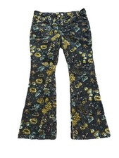 Pilcro Anthropologie Women's Corduroy Flared Stretch Pants, Size 32 Navy NWOT