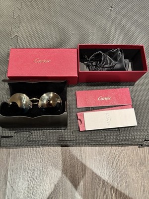 Cartier Paris 140 Vintage Glasses #8101052 Gold Tone with Hard Case and Box