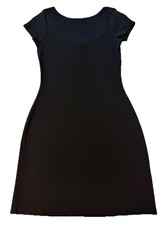 Boden Little Black Rave Club Dress Size 6 R  ribbed stretch knit Scoop Back Sexy