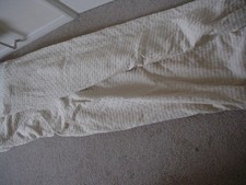 Cream curtains . lined. pencil pleat . 90 inch drop. v.g.c.