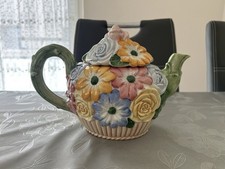 San Marco Nove Italy Teekanne Blume Bunt Grüner Stiel