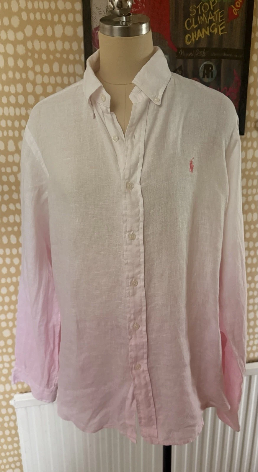 Polo Ralph Lauren Mens Linen Shirt Pink Ombre Summer Holiday Medium
Opens in a new window or tab