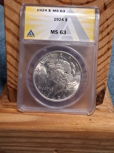 1924 Peace Dollar MS 63 Toned Obverse