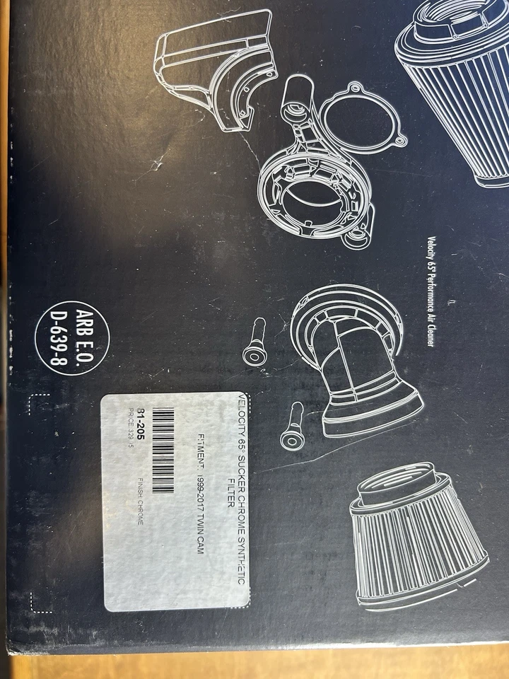 Arlen Ness - 81-205 - Kit Limpiador de Aire Velocidad 65 Grados, Cromo (Abierto) Foto 2 de 3