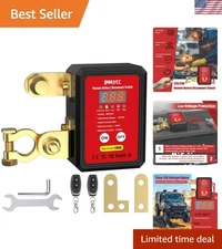 Anti-Theft 12V Battery Kill Switch with Remote Control & LED Voltage Display