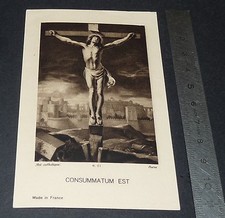 CHROMO 1930 IMAGE PIEUSE CATHOLICISME HOLY CARD RELIGION CALVAIRE CROIX JESUS