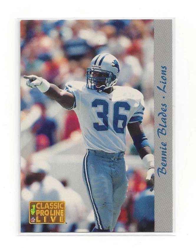 Bennie Blades 1993 Pro Line Live #77 Detroit Lions NFL Football Card Safety RAW