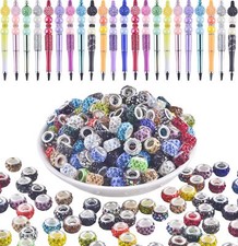Large Hole Spacer Beads for Pens Rhinestone 12mm, Multicolor