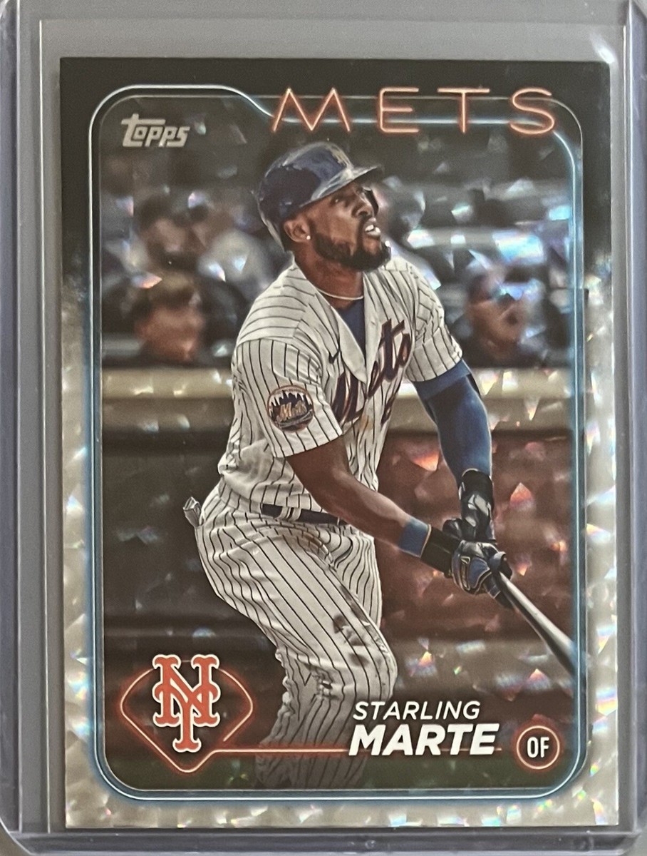 2024 Topps Series 1 Starling Marte Silver Crackle Foil Board #317