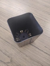 2.5" x 2.25"  inch SQUARE BLACK NURSERY POTS  - SET OF 25 -