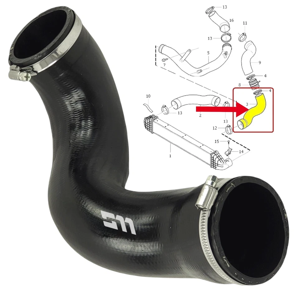 Turboschlauch Ladeluftschlauch für VOLVO XC70 II (136) 2.4 D5 31370210 - Bild 2 von 4