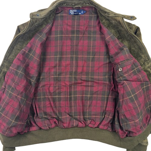 Polo Ralph Lauren Vintage Suede Harrington Jacket Brown Men's Large - Imagen 7 de 7