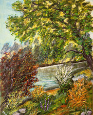 Original, cuadro acrílico, abstracto, paisaje, pieza única, arte, pintura, lienzo