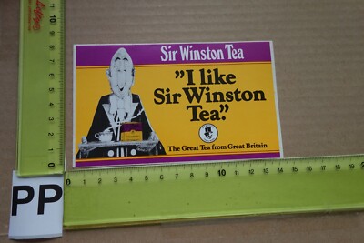 Alter Aufkleber Tee Tea SIR WINSTON TEA