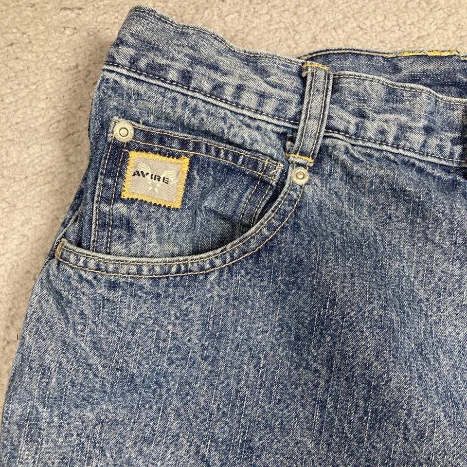 Jeans Avirex YOUTH 20 (29x32) Azul Recto Suelto Y2K Hip Hop Patinador Urbano De Colección Foto 2 de 4