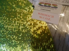 Dichroic Glass:CBS 96COE Cyan/Copper on Stream X Textured Black-  3" Sq