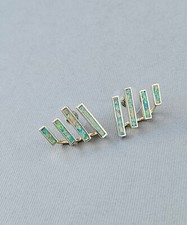 Kendra Scott Dawson Earrings Kyocera Opal Ear Climber Gold Tone Pierced