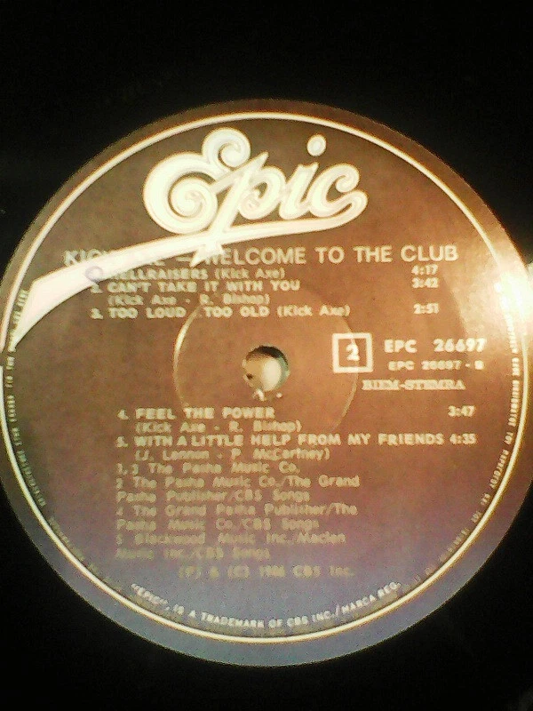 Kick Axe ‎– Welcome To The Club Vinyl, LP 1st Greek 1986 Anlogue Press *NEW item - Image 4 of 4
