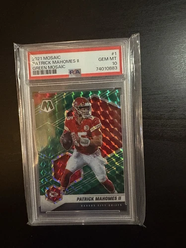 2022 PANINI MOSAIC PATRICK MAHOMES II GREEN MOSAIC PRIZM SP CHIEFS #94 PSA 10 🔥