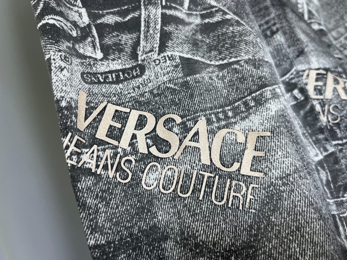Versace jeans couture woman pants monogram gray Sz 40 | eBay
