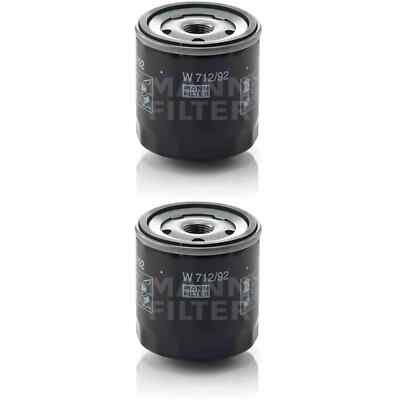 2x Original MANN-FILTER Ölfilter W 712/92 Oil Filter
