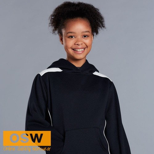 Kid's Croxton Hoodie Close Front Contrast Long Sleeves Easy Fit FL19K - Picture 3 of 26