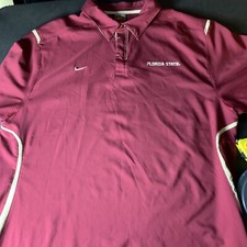 Men  s Size XL Nike Team Florida State University Polo Shirt Fit Dry FSU AI