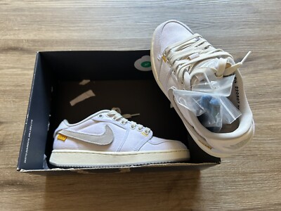 Air Jordan 1 Retro AJKO Low SP Union White Sail Canvas Women s Size 6 *NO LID*