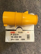 Image of 10 X 32A 110V 2p+E Plug, 3 Pin 32 Amp Industrial Yellow Plug, New Box Of 10,